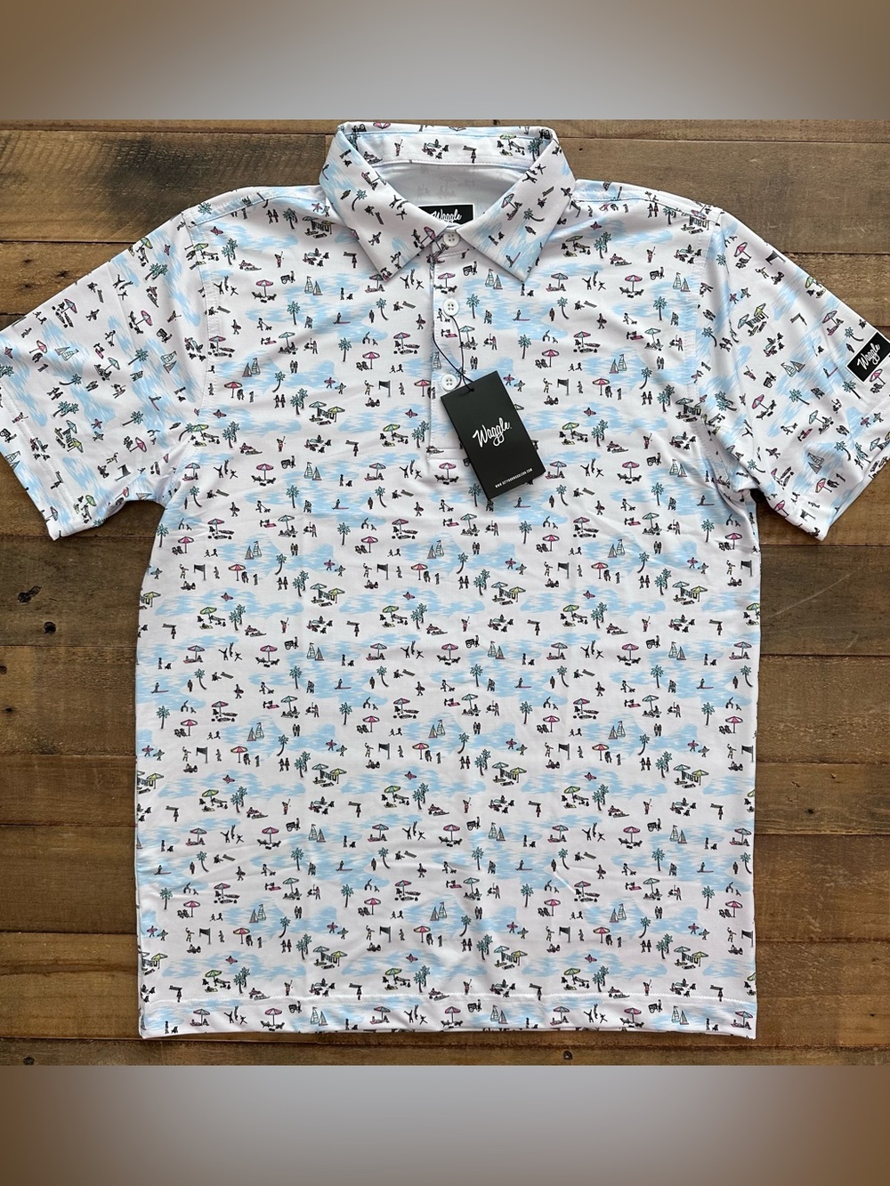⭐️NWT Waggle Men's Golf Polo - Beached It (Small)